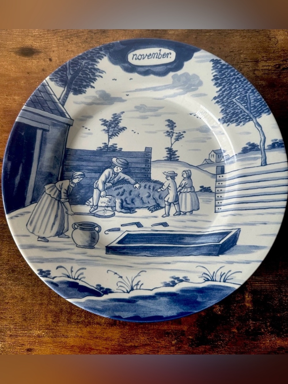 MMA November Delft Month Plate First Edition Holland DWR Vintage